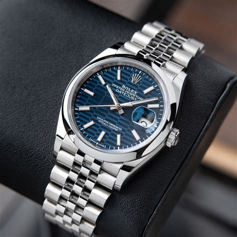 rolex datejust 36 blue fluted motif|rolex datejust 36mm price.